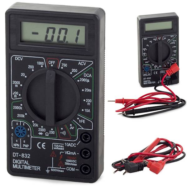 Miernik multimetr tester cyfrowy z sygnałem lcd