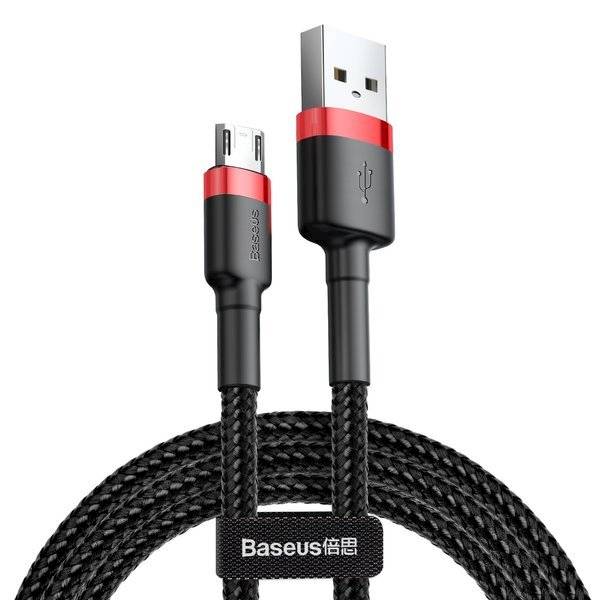 Kabel CAMKLF-B91 USB - Micro USB dwustronny Quick Charge 2.4A 100cm