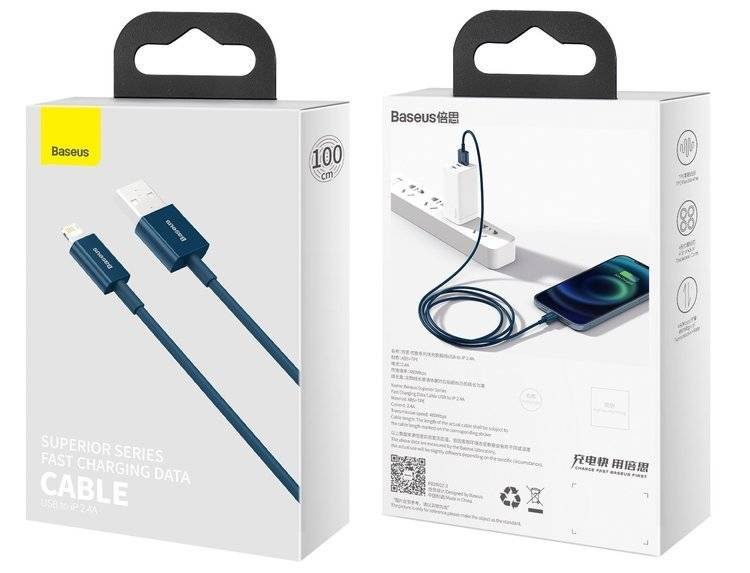 Kabel CALYS-A03 USB - Lightning do iPhone iPad 1m 2.4A Baseus Superior Series | 