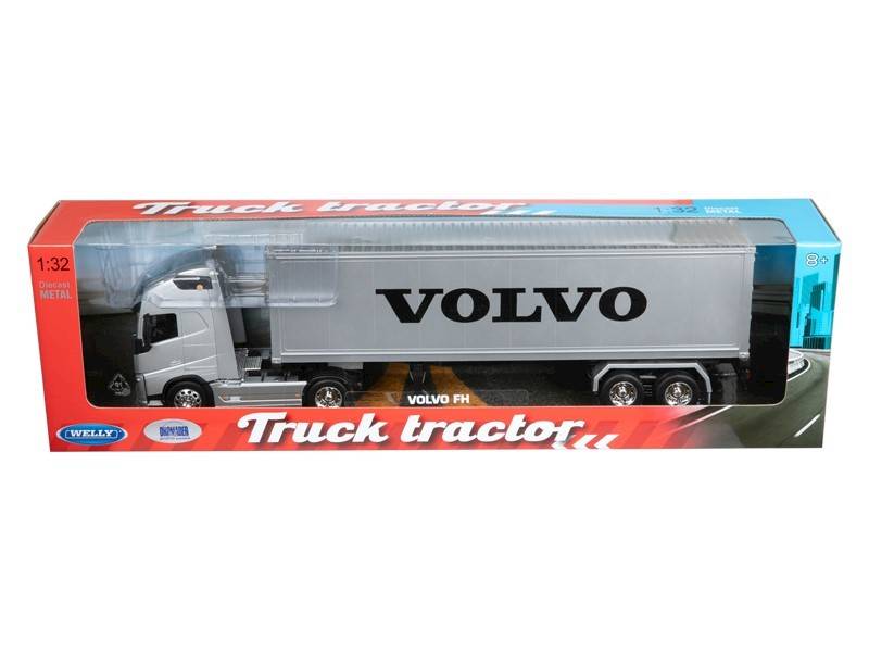 MODEL 1:32, VOLVO FH, CIĄGNIK SREBRNY - NACZEPA SREBRNA