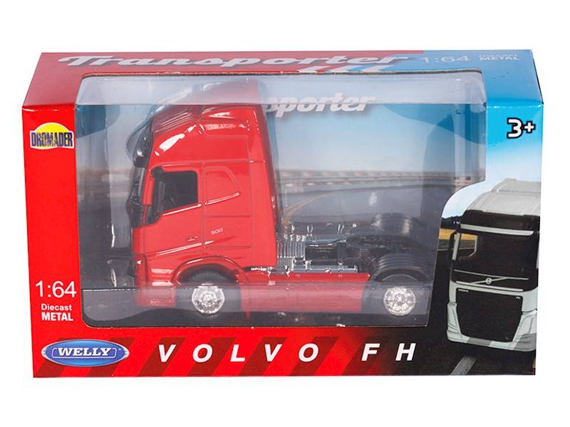 MODEL 1:64, VOLVO FH, CIĄGNIK, CZERWONY