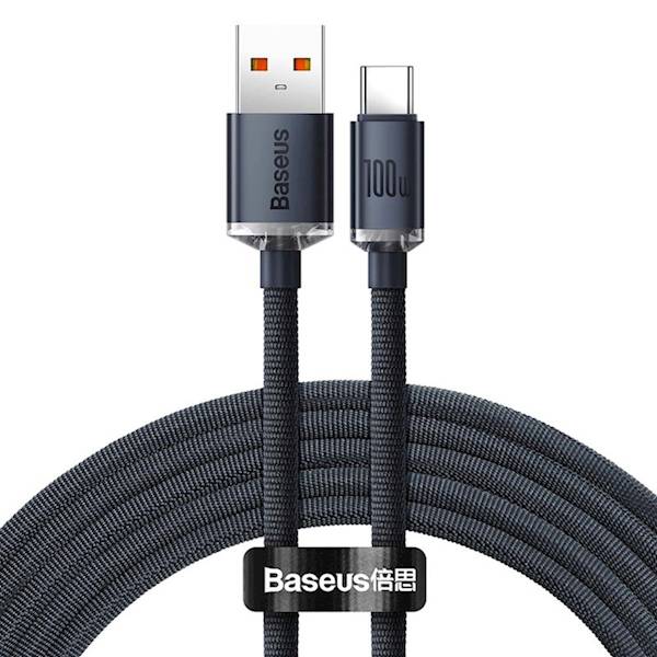 Kabel CAJY000501 100W 5A USB-A do USB-C 2m Crystal Shine