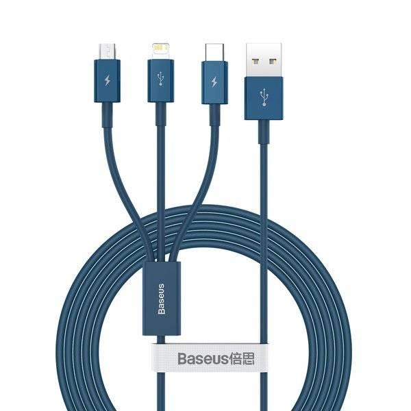 Kabel 3w1 USB CAMLTYS-03 USB-C Micro Lightning 3,5A Baseus Superior