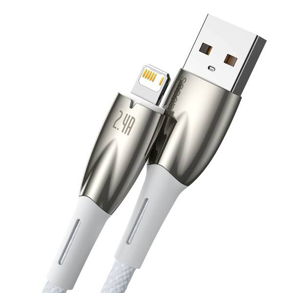 Kabel CADH000202 USB - Lightning do Apple iPhone iPad AirPods 1m 2.4A Baseus Glimmer Series
