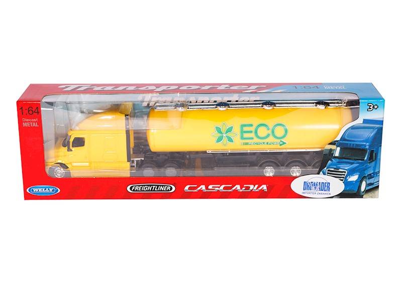 MODEL 1:64, CASCADIA FREIGHTLEINER,CYSTERNA, ŻÓŁTY