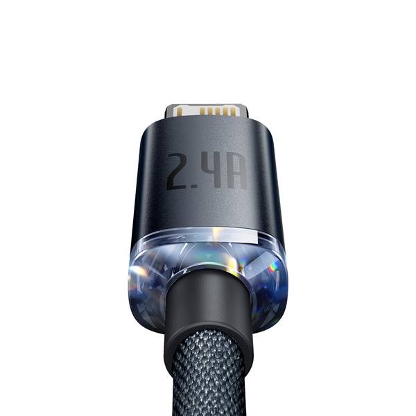 Kabel CAJY000101  USB Lightning do Apple iPhone iPad AirPods 2m 2.4A Baseus Crystal Shine