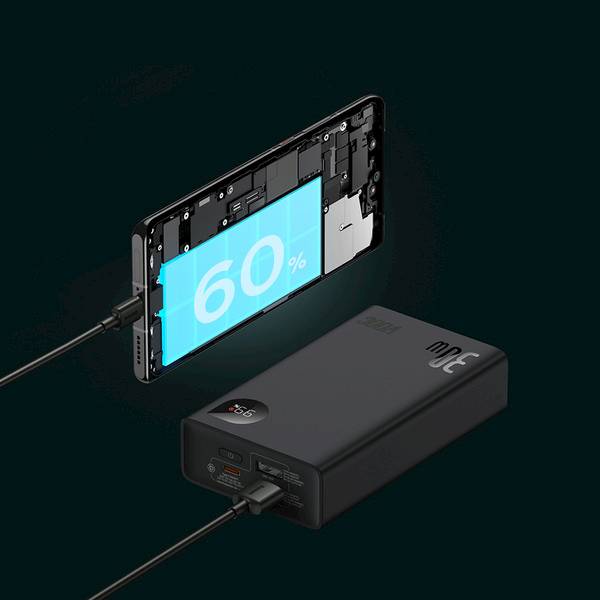 Power Bank 20000mAh PPAD050101 3x USB USB-C PD AFC SUPERVOOC 30W Overseas Edition Baseus Adaman2