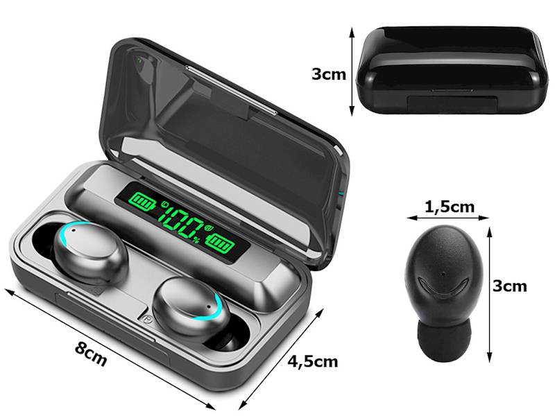 Słuchawki bezprzewodowe bluetooth f9 powerbank