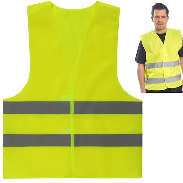 Kamizelka odblaskowa ostrzegawcza drogowa żółta 3xl