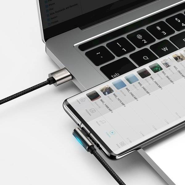 Kabel CATCS-C01 kątowy USB - Type-C 66W 6A do Huawei Xiaomi Honor 2m Baseus Legend | 