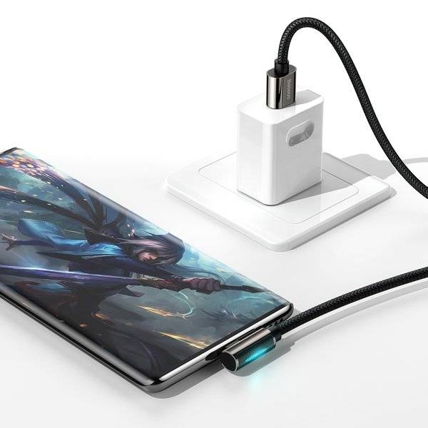 Kabel CATCS-C01 kątowy USB - Type-C 66W 6A do Huawei Xiaomi Honor 2m Baseus Legend | 