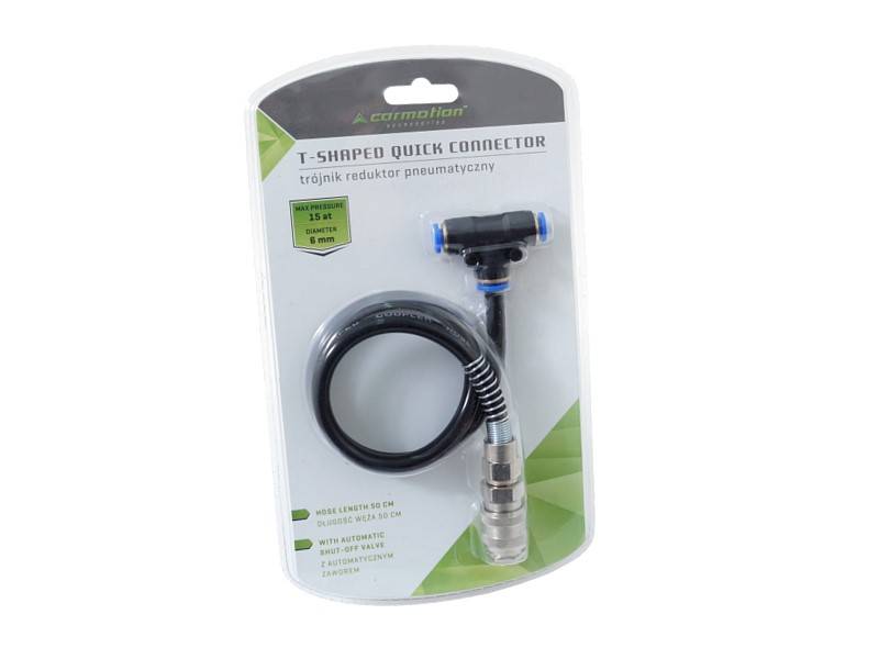 Trójnik-reduktor pneumatyczny z wężem 12 mm / 6 mm / 6 mm, 10 atm 58171