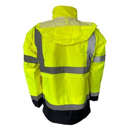 Kurtka odblask.ociepl.-żółto/czarna XXXL -długa