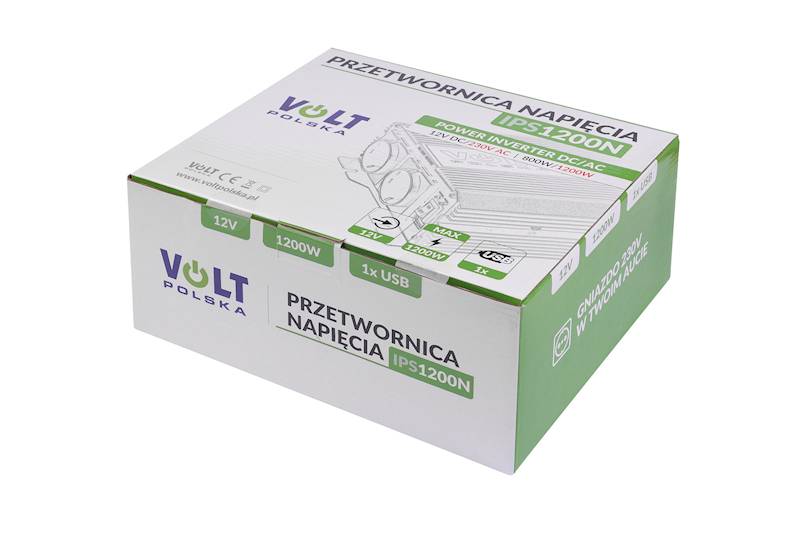 Przetwornica napięcia IPS 1200 N 12/230V (800/1200W) + USB