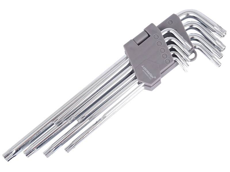 Klucze 230 mm do śrub TORX, T10 - T50, 9 szt.