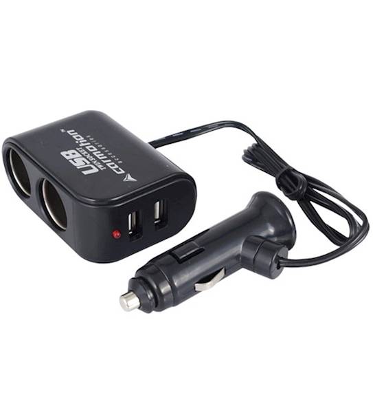 Rozgałęziacz podwójny z 2x USB 3.1A z przewodem