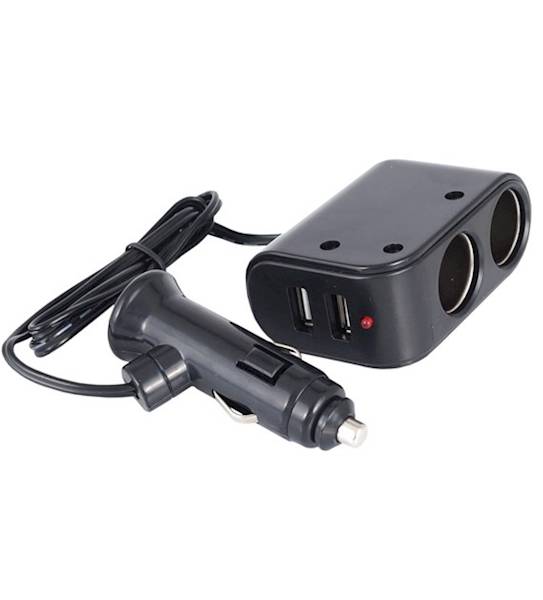 Rozgałęziacz podwójny z 2x USB 3.1A z przewodem