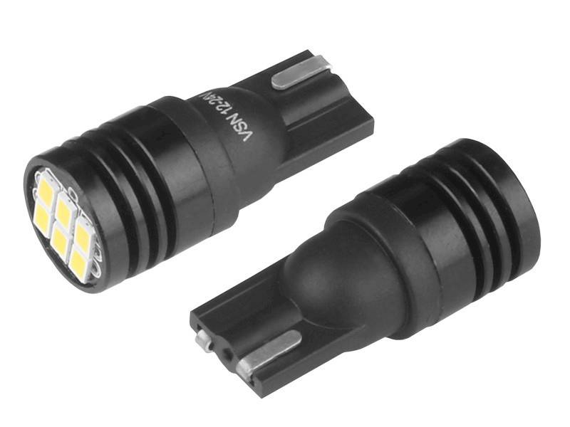 Żarówka VISION W5W (T10) 12/24V 6x 3020 SMD Ultra Bright LED, nonpolar, biała, 2 szt.