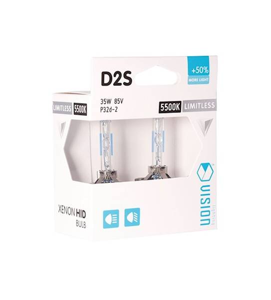 Żarówki ksenonowe VISION D2S 5500K 85V 35W P32d-2 +50% Limitless White, 2 szt.