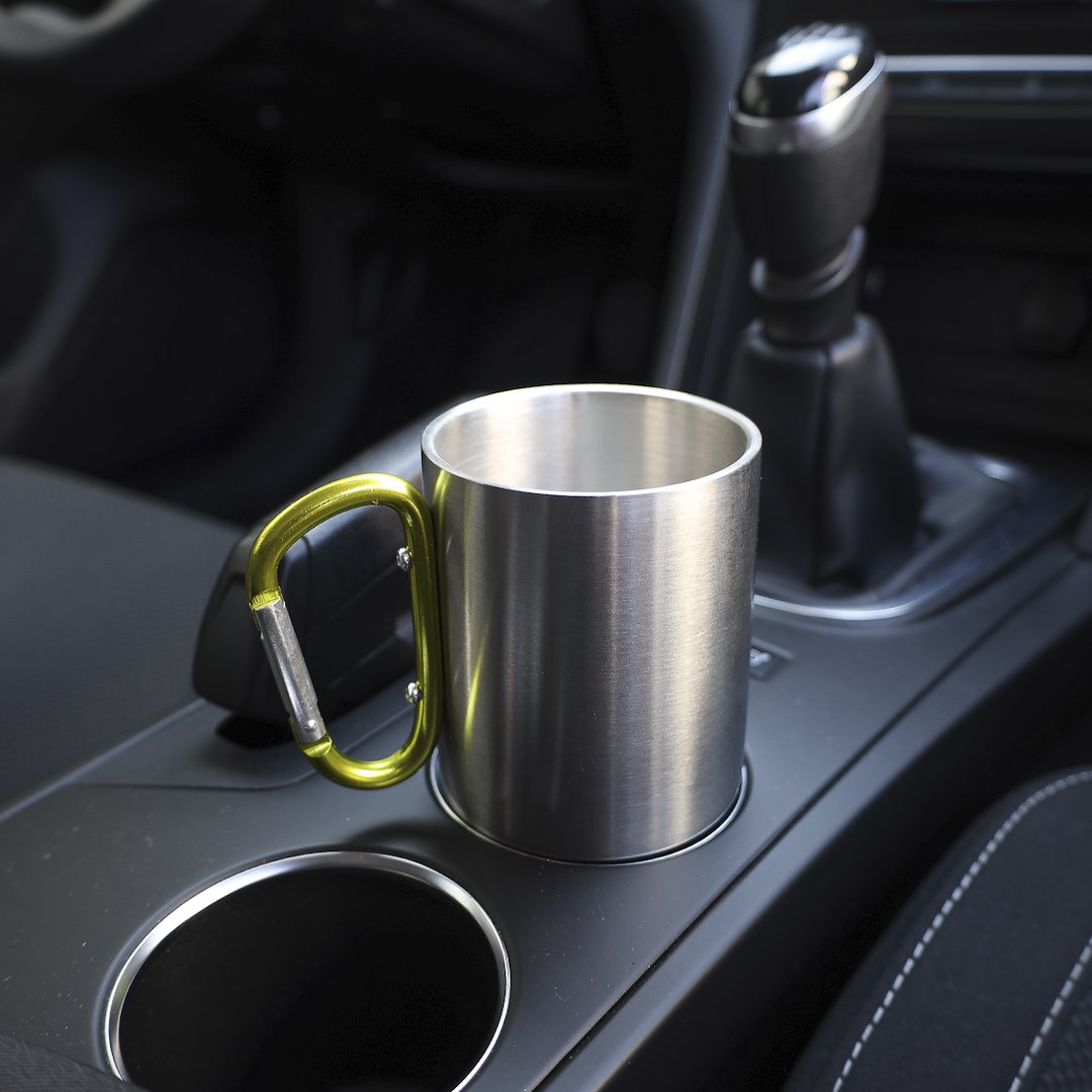  Kubek stalowy 300 ml z karabinkiem