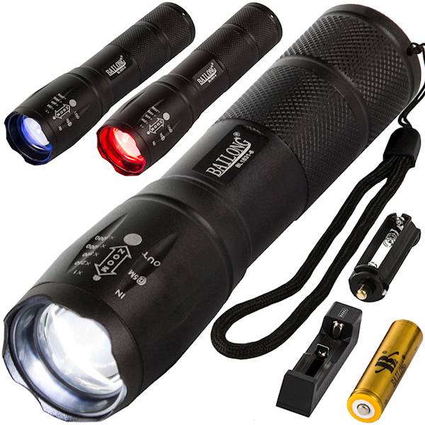 Latarka taktyczna bailong zoom cree led t6 q3 uv