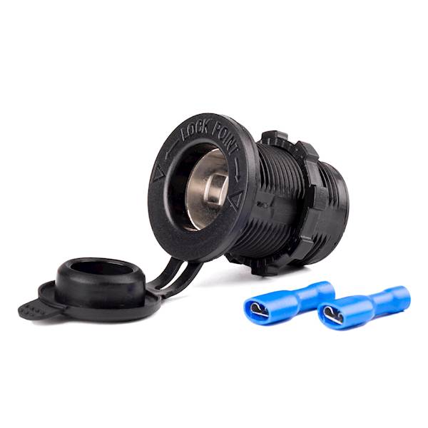 Gniazdo zasilania dodatkowe do zabudowy/ Waterproof 12/24V