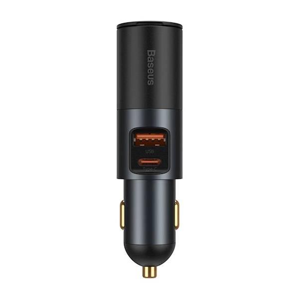 Ładowarka CCBT-C0G Share Together PD 120W 1x USB 1x USB-C szara z gniazdem zapalniczki