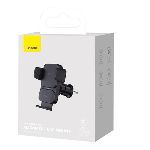 Uchwyt CGZX000001  z funkcją ładowania bezprzewodowego czarny 15W do kratki Wisdom Auto Alignment