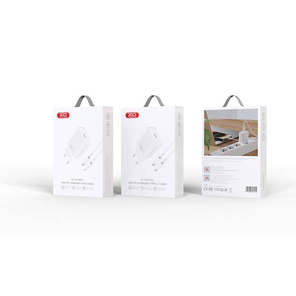Ładowarka sieciowa CE15 PD 20W 1x USB-C biała + kabel USB-C - Lightning