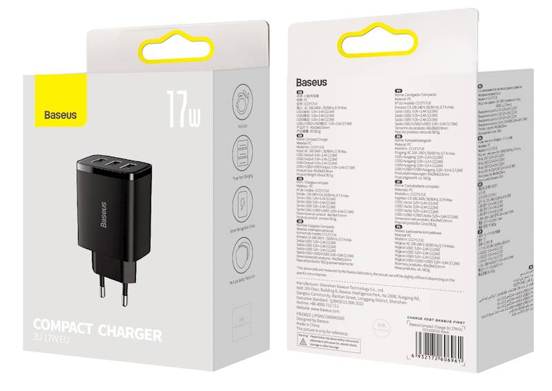 Ładowarka CCXJ020101 sieciowa Baseus Compact czarny