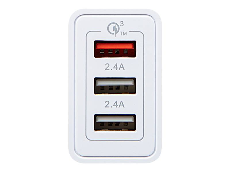 Ładowarka sieciowa USBx2 + USB QC