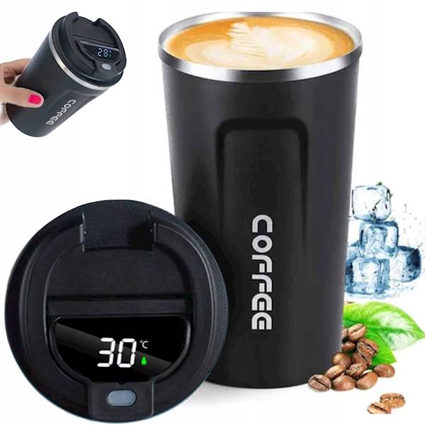 Kubek termiczny 380ml z termometrem LCD