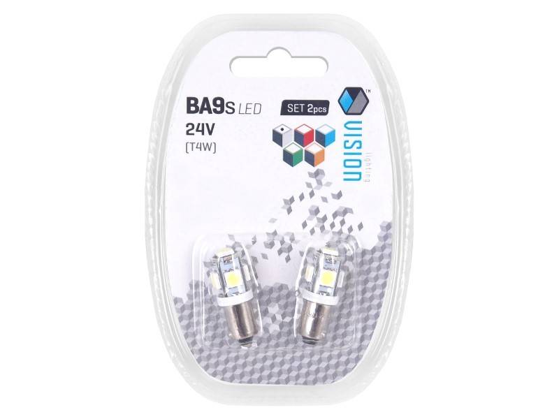 Żarówka VISION T4W BA9s 24V 5x 5050 SMD LED, biała, 2 szt.