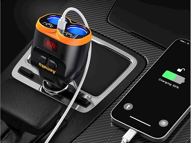 Rozdzielacz  2xusb-a 1xusb-c qc 3.0 80w ładowarka