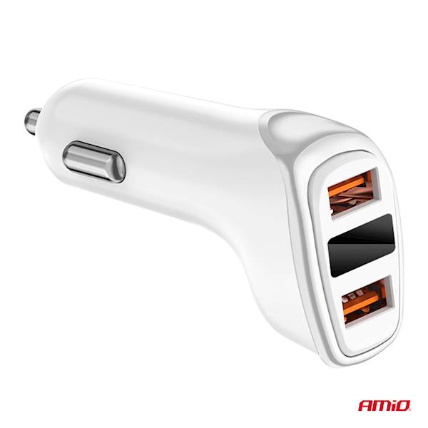 Ładowarka 3,1A 2xUSB-A +woltm