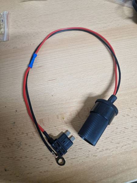 Gniazdo zapalniczki 80cm z adaptorem BYPASS