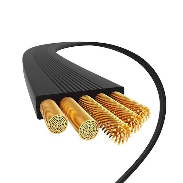Kabel Baseus P10364500111-00 Free2Draw Mini USB-C - USB-C 1,0m 100W czarny zwijany