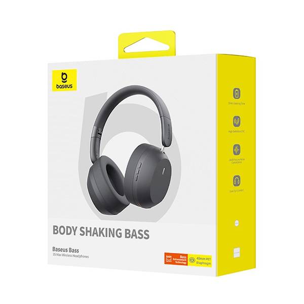 Słuchawki bezprzewodowe Bass 35 Max Wireless szare