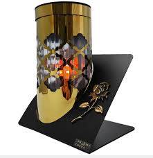 Znicz Metalowy Solarny PARIS C RÓŻA ZŁO (8)