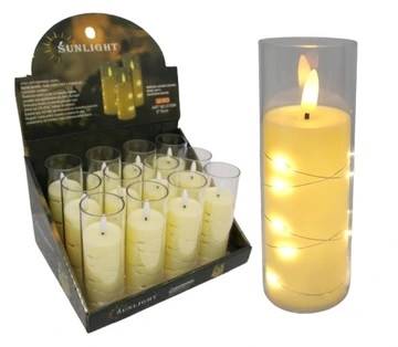Świeca Led Oplatana 15 cm A7066 SUNLIGHT