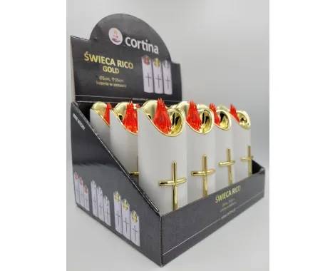Wkład Ozdobny RICO 150 LED Biała Złoty z Czerw