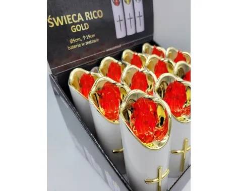 Wkład Ozdobny RICO 125 Led Biała Złoty z Czerw