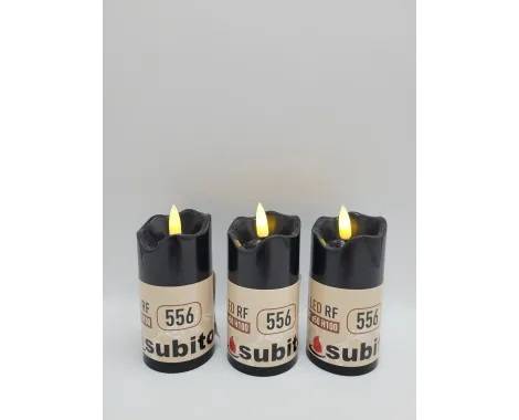 Świeca LED Subito C704 PP H100 Czarna