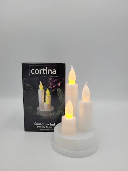 Świeca Led Cortina TRIO WHITE 1/24/slc