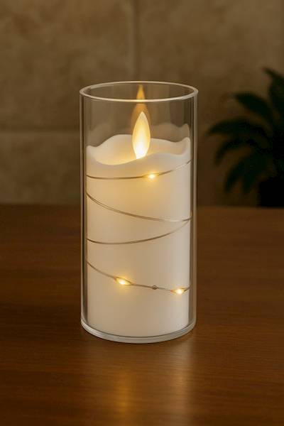 Świeca Led Oplatana 10 cm AGNES
