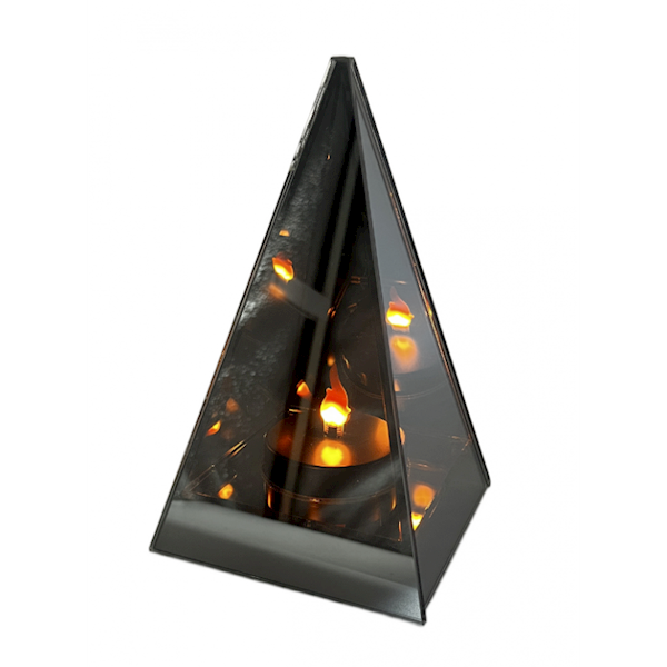 Znicz Lampion Lustrzany Piramida 3D