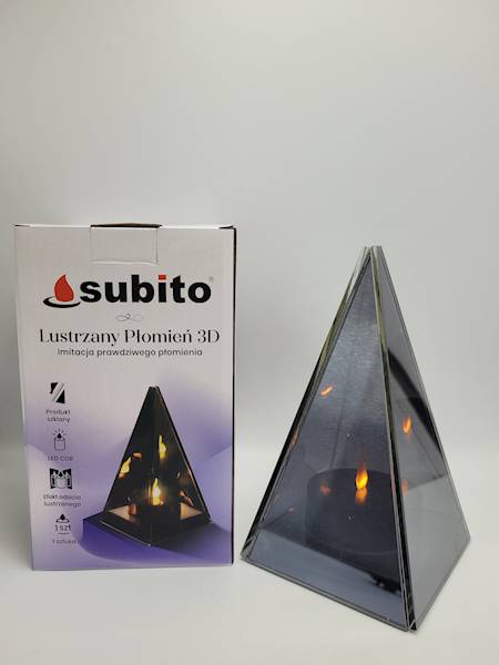 Znicz Lampion Lustrzany Piramida 3D Subito 1032
