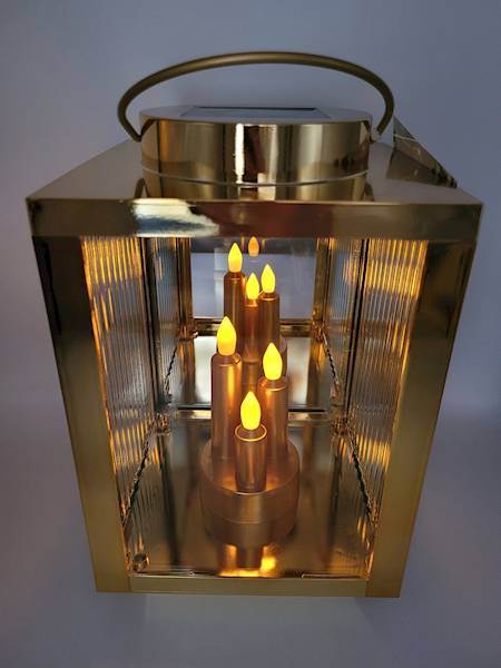 Latarnia Solarna Cortina TRIO 14/25 H28 Złota 