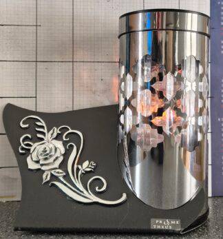 Znicz Metalowy Solarny PARIS C 2M RÓŻA SRE (6)