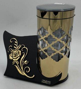 Znicz Metalowy Solarny PARIS C 2M RÓŻA ZŁO (6)